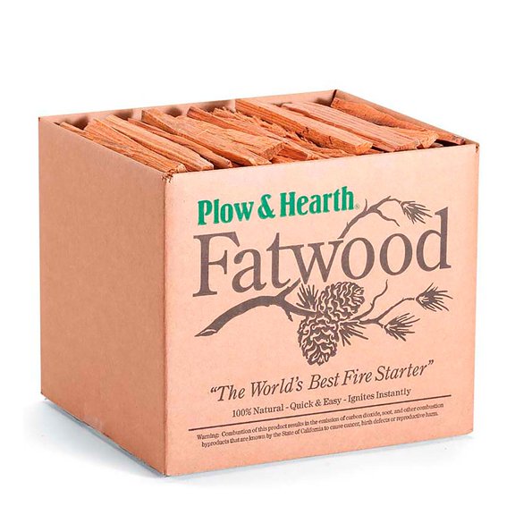 Plow & Hearth 10 lb Fatwood Fire-Starter Sticks Organic Kindling All Natural