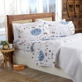 thumbnail image 2 of Great Bay Home Turkish Cotton Printed Flannel Sheet Set  (Twin, Winter Village), 2 of 6