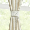 thumbnail image 3 of WARM HOME DESIGNS Beige Set of 2 Printed Velvet French Door Curtains 50 x 72 with 2 Tie-Backs. IFD Beige 50x72, 3 of 4
