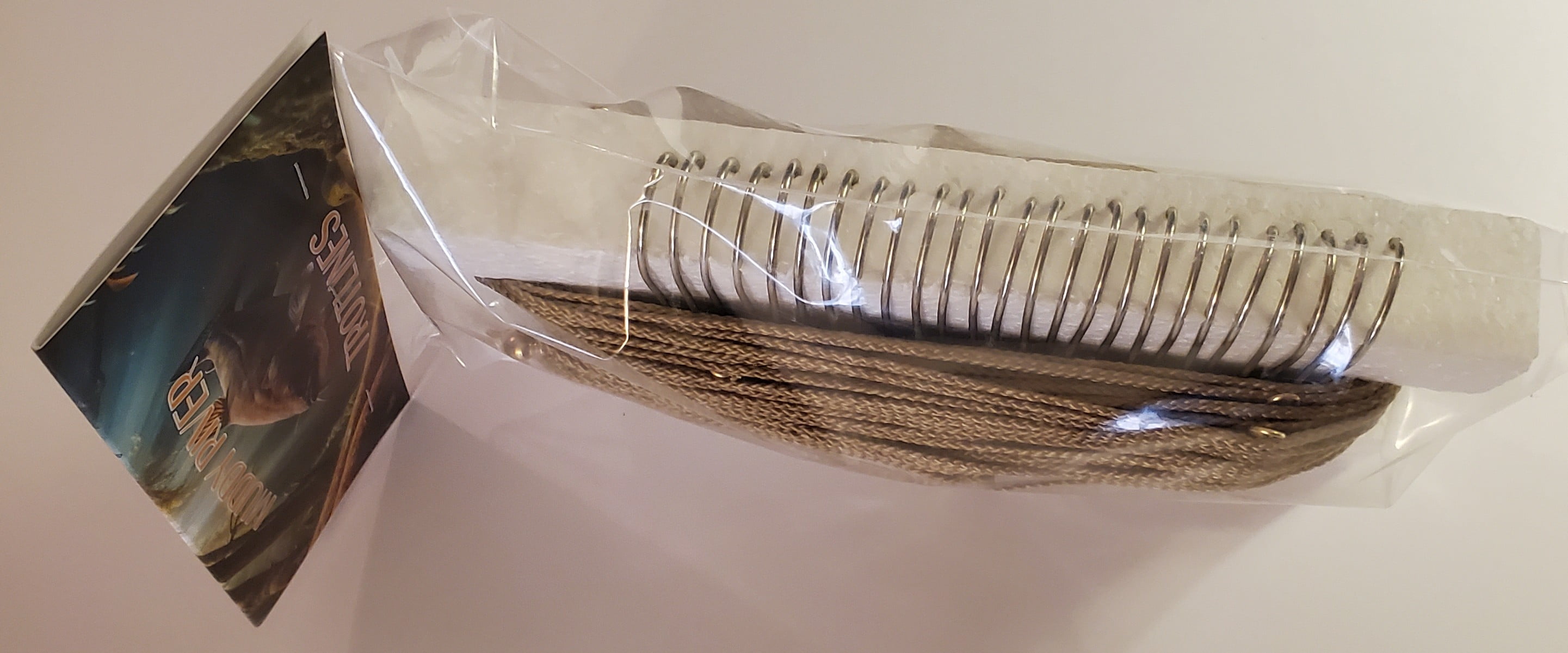 Muddy River Trotline. Complete trotline kit Including Mainline prerigged with swivels, Leader Lines and Hooks., 150 feet