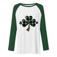 thumbnail image 4 of Plus Size Women's St. Patrick's Day Themed Printed Pullover Raglan Sleeve Round Neck Shirt, 4 of 5