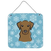 Carolines Treasures Snowflake Chocolate Labrador Wall or Door Hanging Prints 6x6 multicolor