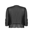 thumbnail image 6 of YEAHDOR Womens Chiffon Shrugs Short Sleeve Open Front Cropped Bolero Summer Casual Cardigan Black XXL, 6 of 7