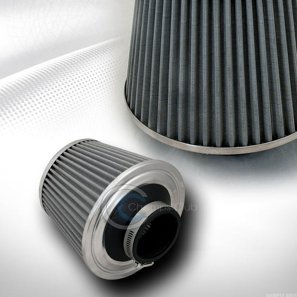 RL Concepts 2.5 INCH CONE SILVER INLET HIGH FLOW AIR INTAKE FILTER