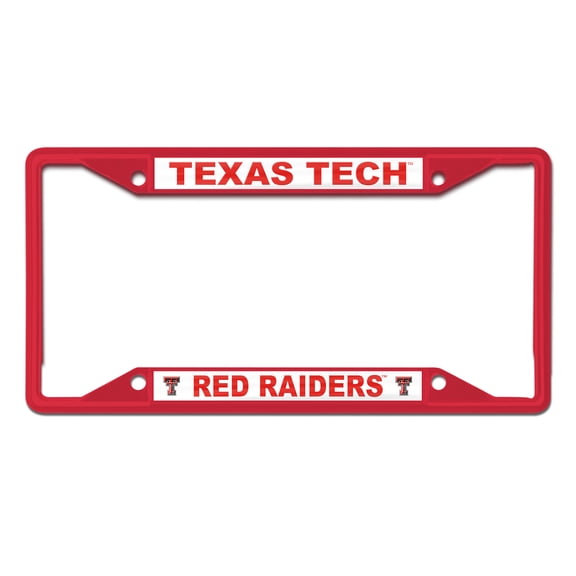 NCAA Texas Tech Team Colored Small Over Small License Plate Frame
