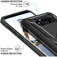 thumbnail image 2 of Samsung Galaxy S8 Case, DUEDUE Military Grade Ring Kickstand Shockproof Bumper Hard PC Back Cover Drop Protection Full, 2 of 5