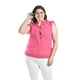 thumbnail image 1 of Blusa con detalle de olan Roman Fashion Fucsia 38 Talla Extra, 1 of 5
