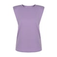 thumbnail image 4 of Seyurigaoka Women Loose Tank Top Solid Color Vest Sleeveless Tops T-shirts, 4 of 9