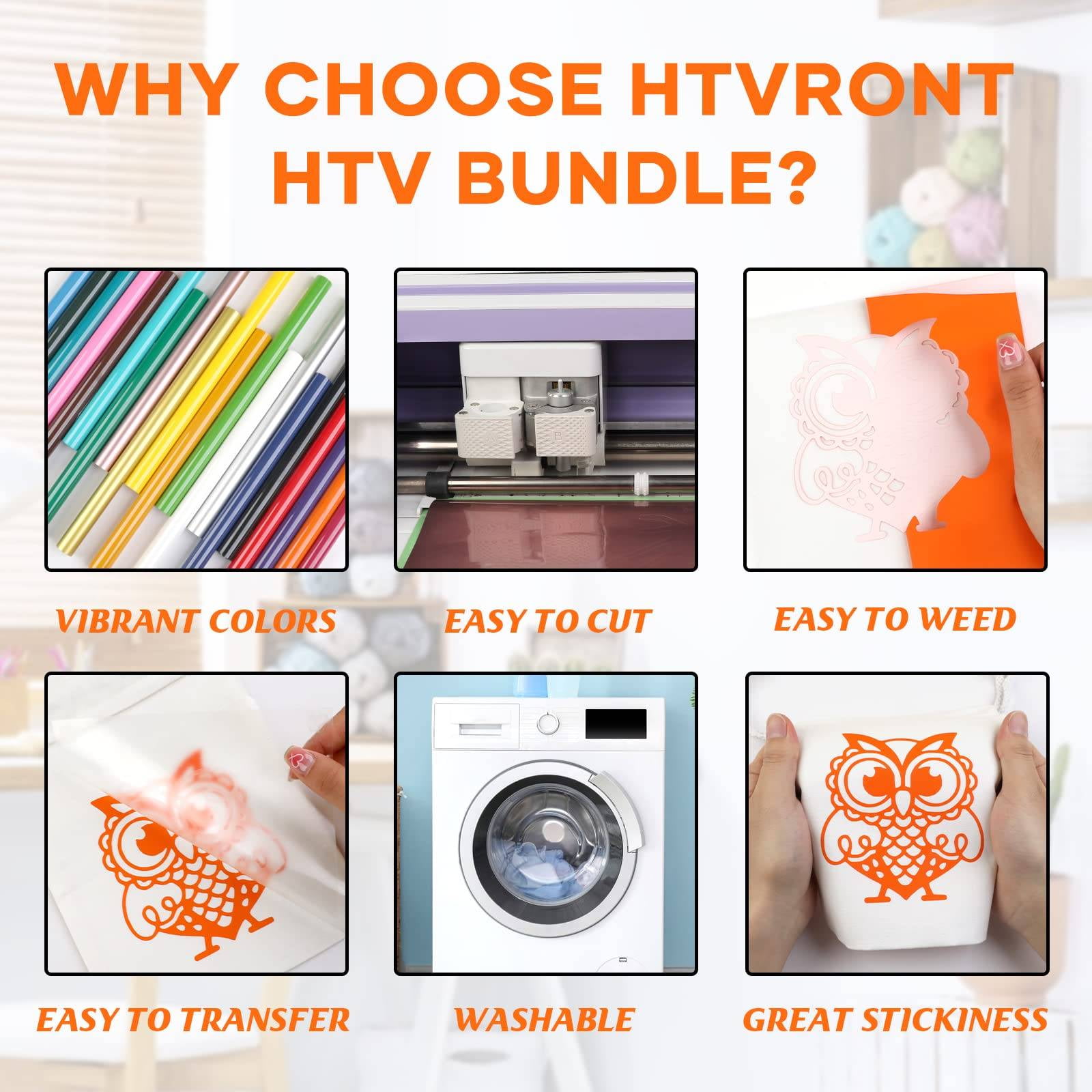 20 Pack Heat Transfer Vinyl Rolls 12"x3FT, HTV Vinyl Bundle for DIY T-Shirts & Crafts