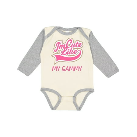 

Inktastic Cute Like My Gammy Gift Baby Girl Long Sleeve Bodysuit