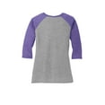 thumbnail image 6 of District Adult Female Women Electric Heather T-Shirt Purple Fr/Gy F 2X-Large, 6 of 6