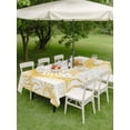 thumbnail image 4 of Outdoor Tablecloth with Umbrella Hole for Patio/Picnic/Party/Camping, Coastal Shell Yellow Waterproof Table Cloth Rectangle Table Cover Washable, Summer Ocean Shell Beach (60"x 102"), 4 of 9
