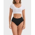 thumbnail image 3 of INNERSY Women Underwear Soft Modal Briefs High Waist Full Coverage Panties 4 Pack(M,Black), 3 of 8