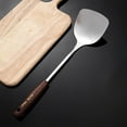 thumbnail image 6 of Stainless Steel Wok Spatula, with Wooden Handle, Heat Resistant, Hangable Design, 304 Stainless Steel, Multi-Purpose for Flipping Pancakes/Fish, 6 of 9
