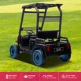 thumbnail image 2 of 24V 2 Seater Kids Ride on Car, 4WD Golf Cart with Parent Remote Control, 4x4 Motors Ride on Truck with Roof, Toddler Electric Vehicle with Storage Box, Foot Pedal, Music Player, Lights, Rose Pink, 2 of 9