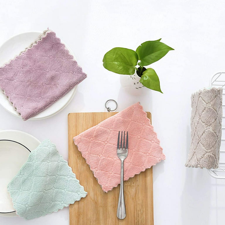 10 PACK Kitchen Towel Dish Cloth Super Absorbent Tea Towels