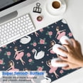 thumbnail image 4 of Long Mouse Pads for Desk,Dark Blue Ballerina Swan Pattern Desk Mats on Top Of Desks, Desk Mouse Pad Extra Large with 3mm Non-Slip Base and Stitched Edge for Gaming,Office,Work,Home 31.5"x11.8", 4 of 6