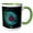Green/White, variant on 3drose, Galaxy and Nebula - Helix Nebula (red and Blue Gases), 15oz Mug
