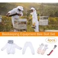 thumbnail image 4 of Promoción de invierno, traje de protección para apicultores profesionales y principiantes con guantes y colmena de abejas., 4 of 5