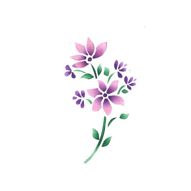 small flower craft stencil sku 285 by designer stencils walmartcom
