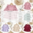 thumbnail image 4 of OJSFQUFP Toddler Girls Long Sleeve Dress Ruffle Shoulder A‑Line Casual Dresses for Little Girl, 4 of 9
