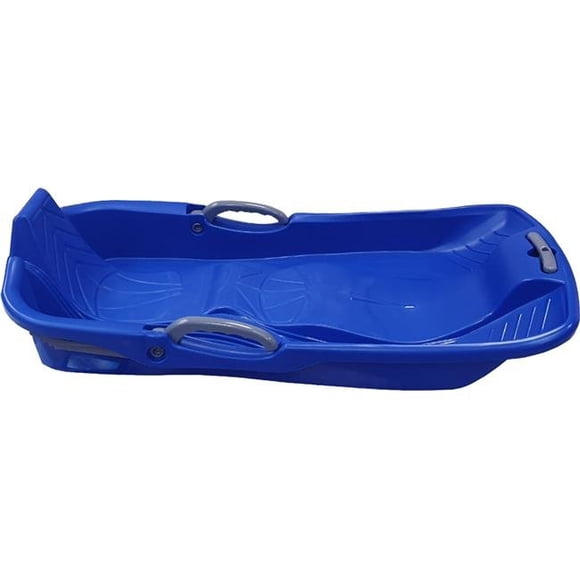 Belli BE80351 Blue Snow Sled 2 Seater with Brake and Handle Cord For Kids and Adults - 8 x 17.9 x 35.7 in.