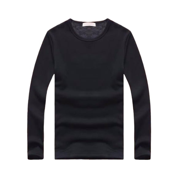 Youkk Male Thermal Underwear Long-sleeve Winter Warm-keeping Fashion T-shirt Casual Shirt Clothes Accessory for Outdoor Black XL