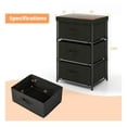 thumbnail image 4 of 3-Tier Fabric Nightstand with Metal Frame, Large Storage Dresser - Bedside Table, Entryway Organizer, 15x11x5.5" Drawers, 4 of 9