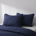 thumbnail image 3 of 2-Piece Quilt Twin Bedspread Plaid Bedding Microfiber Bedspread Coverlet Set,Navy Blue, 3 of 7