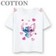 thumbnail image 2 of Camiseta de algodón de moda para niños y niñas con cuello redondo y manga corta de Disney Anime Stitch Angel, 2 of 5