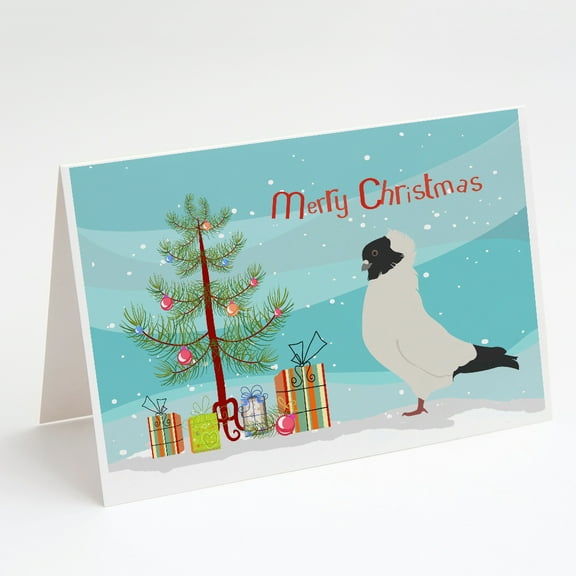 Nun Pigeon Christmas Greeting Cards and Envelopes Pack of 8