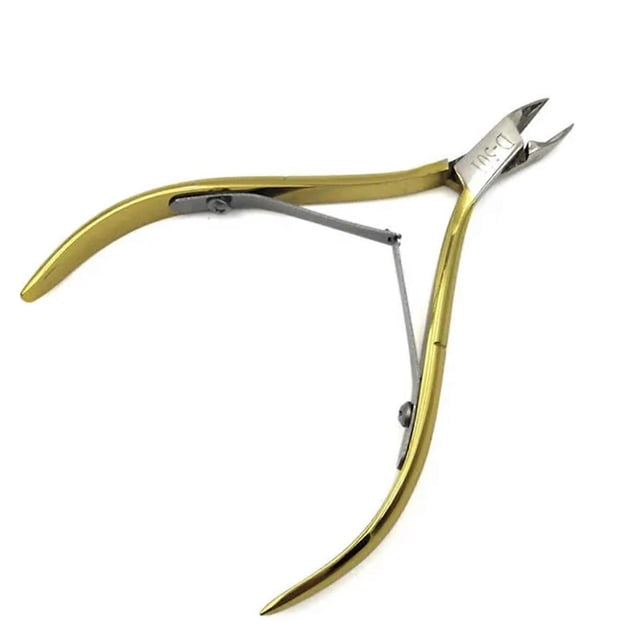 1Pc Nail Cuticle Nipper Cutter Clipper Scissor Dead Remover Skin Fingernail Toenail Cuticle Trimming Manicure Tool(Gold)