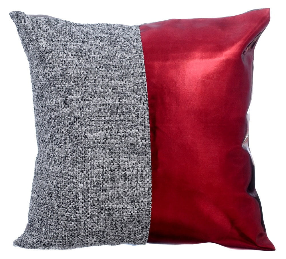 Chair Cushion Cover, Decorative Pillow Covers 14x14 inch (35x35 cm) Red