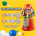 thumbnail image 3 of Vintage Gumball Machine - 11-inch Retro-style  Coin-operated Cast Metal Vending With Glass Globe And Free Spin By Great Northern Popcorn (red), 3 of 6