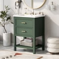 thumbnail image 5 of Harper & Bright Designs 24" Small Bathroom Vanity with Sink, Bathroom storage Cabinet with Drawers , Single Sink Bathroom Vanity, Green, 5 of 13