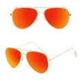 thumbnail image 3 of Gafas de sol Ziwanule Polarized Aviator para hombres/mujeres, color naranja, 3 of 7