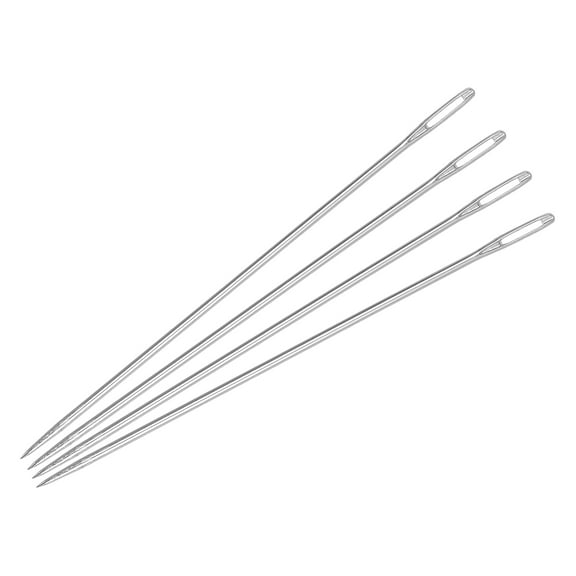 Uxcell 3.94 inch Long Straight Sewing Needles Embroidery Beading Needles Stainless Steel Silver Tone 40pcs