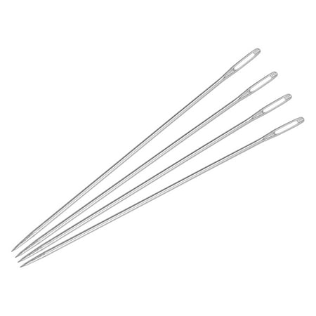 Uxcell 3.94 inch Long Straight Sewing Needles Embroidery Beading Needles Stainless Steel Silver Tone 40pcs