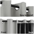 thumbnail image 2 of 1 Panel Blackout Curtains for Bedroom- 37"×54" Blackout Curtains with Grommets Thermal Insulated Room Darkening Light Blocking, Noise Reducing & Wrinkle-Free Drapes for Living Room Windows, Gray, 2 of 9