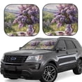 thumbnail image 1 of Fotbe Peinture de Théière Lilas 2 Pcs Pare-Soleil / Bloqueur de Soleil pour Pare-Brise de Voiture / Accessoires Intérieurs Pliables pour Protection Solaire - Grand, 1 of 6