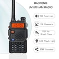 thumbnail image 4 of Walkie Talkie BAOFENG UV-5R radioaficionado portátil de largo alcance, paquete de 2, 4 of 7