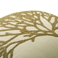 thumbnail image 2 of Pillow Cases, Decorative Ivory & Gold Toss Pillow Covers, 12x12 inch Linen Throw Pillow Covers, Pillow Covers with Corals & Sea Creatures, Sea Creatures Patterned, Beach - Gold Forest, 2 of 3