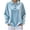 Light Blue, variant on Dagugfen Sweatshirts for Women Velvet Fuzzy Fleece Quarter Zip Lapel Neck Comfy Breathable Soft Casual Pullover Shirts(XL,Yellow)