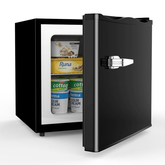 KNDKO Upright Freezer, 1.2 Cu.ft Small Freezer with Adjustable Thermostat & Removable Shelves, Stand Up Freezer for Home/Office, Black