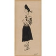 thumbnail image 2 of William James Glackens 9x14 Gold Ornate Wood Frame and Double Matted Museum Art Print Titled - Portrait of Janet Braguin in the Style of Carl&nbsp;Erickson (Early 20th&nbsp;Century), 2 of 4