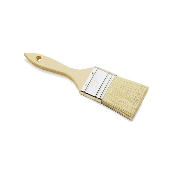 Redtree Industries Paint Brush 14082 Chip Bristle; 4 Inch Brush; 3/8 Inch Thickness; Single Thick Density Brush; White China Bristle; Sanded/Pointed Wood Handle; Single; Disposable