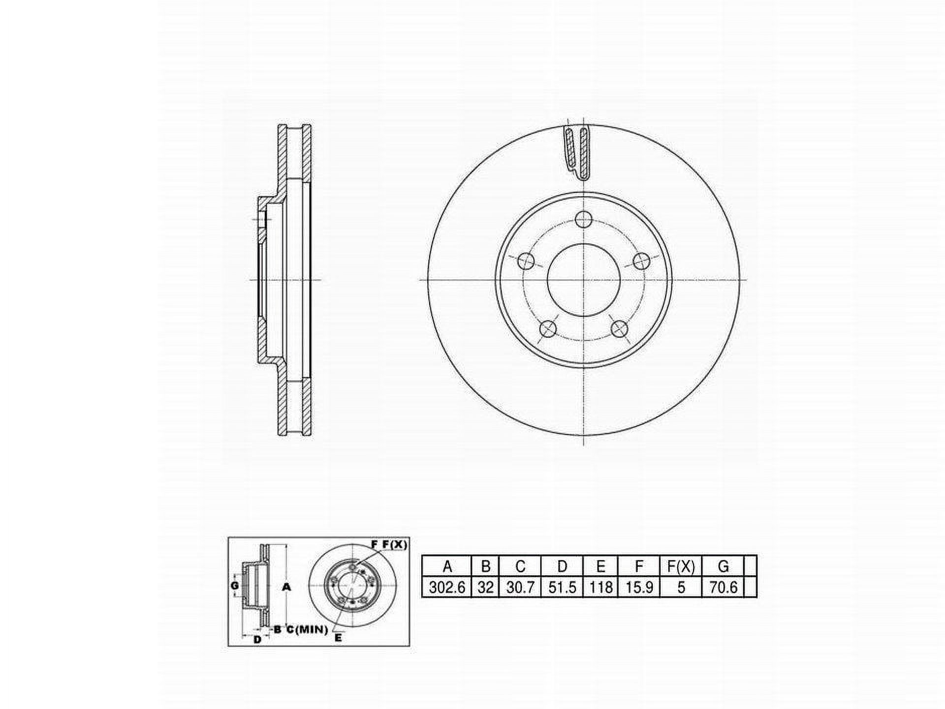 UltraHC Coated High Carbon Brake Rotor, Front UR000456, Chevrolet Impala 2005-2000