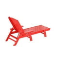 thumbnail image 6 of GARDEN Plastic Outdoor Chaise Lounge Chair with Adjustable Backrest, Red, 6 of 7
