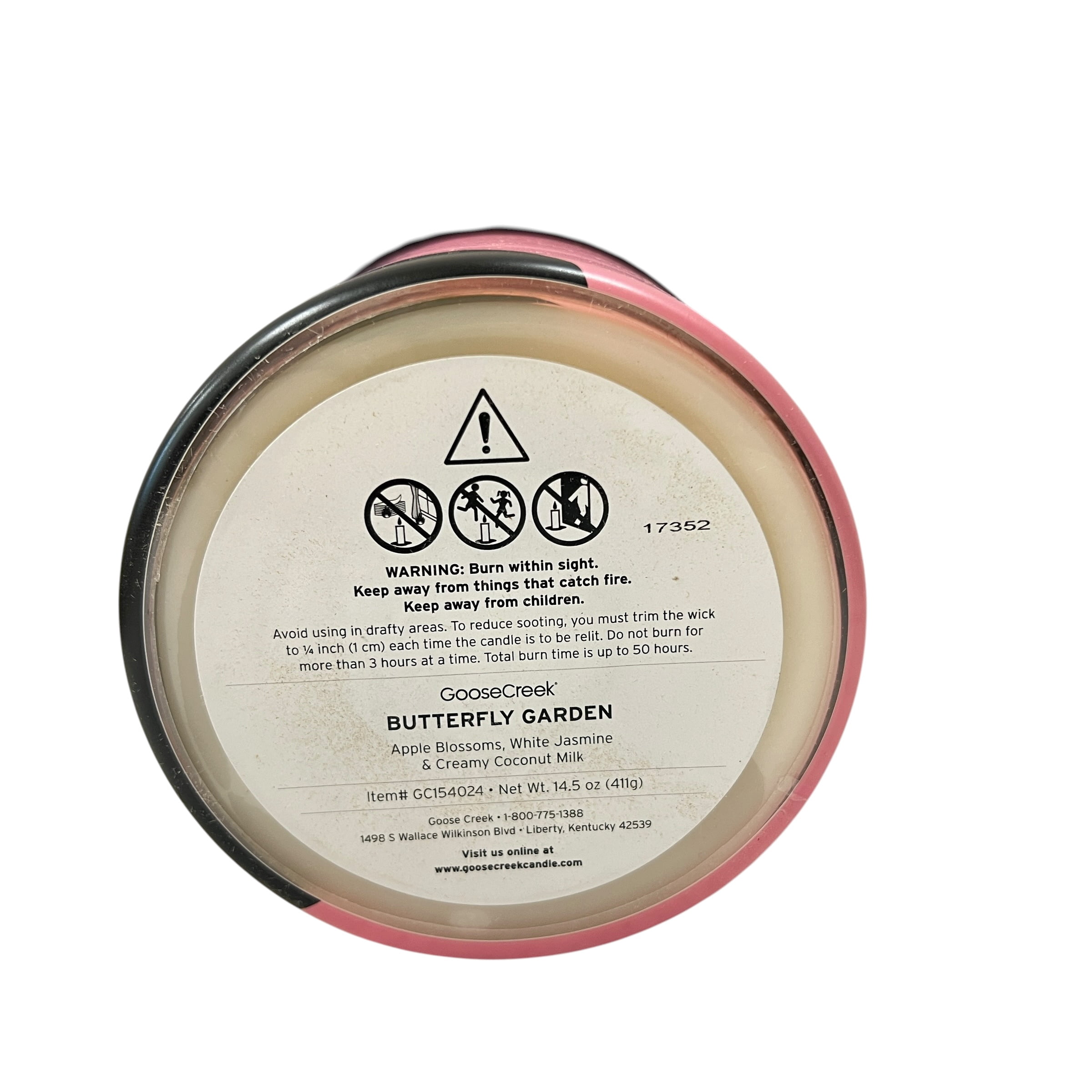 Goose Creek Butterfly Garden Scented 3 Wick Candle 14.5 oz