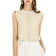 thumbnail image 5 of BLUSA SIN MANGAS CHIC PARA MUJER INSPIRADA, CON VOLANTES Y PLEATS, IDEAL PARA TRABAJAR, TALLA 3XL, BEIGE, 5 of 7